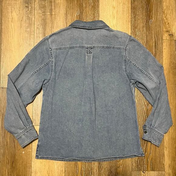 Marc Jacobs Denim Jean Jacket/Shacket Distressed Mens Medium Button Up Classic - Picture 4 of 8